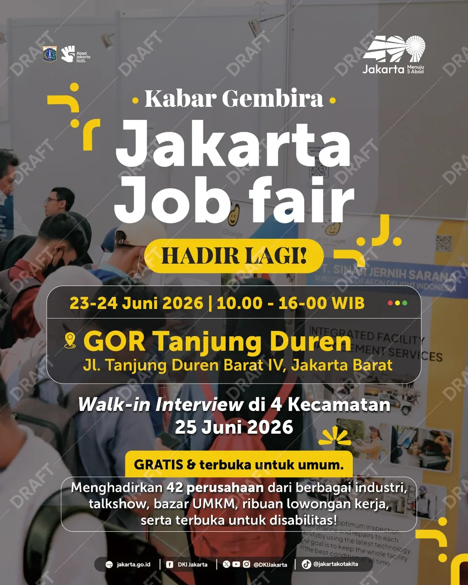 Job Fair Kabupaten Solok Selatan 2026 (Suku Dinas TKTE Wilayah Kabupaten Solok Selatan Barat) : 23-24 Juni 2026